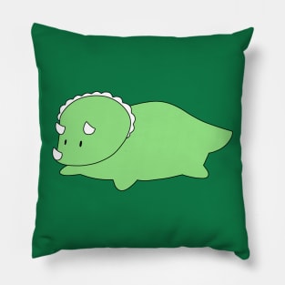 Green Triceratops Pillow