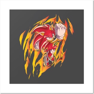 Super Sonic Hyper Knuckles glow black Art Print for Sale by AmaDeviant