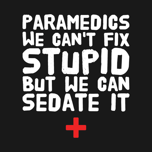 Paramedics we can't fix stupid but we can sedate it by captainmood