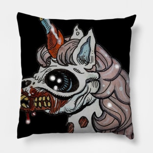 Zombie Unicorn Emoji Pillow