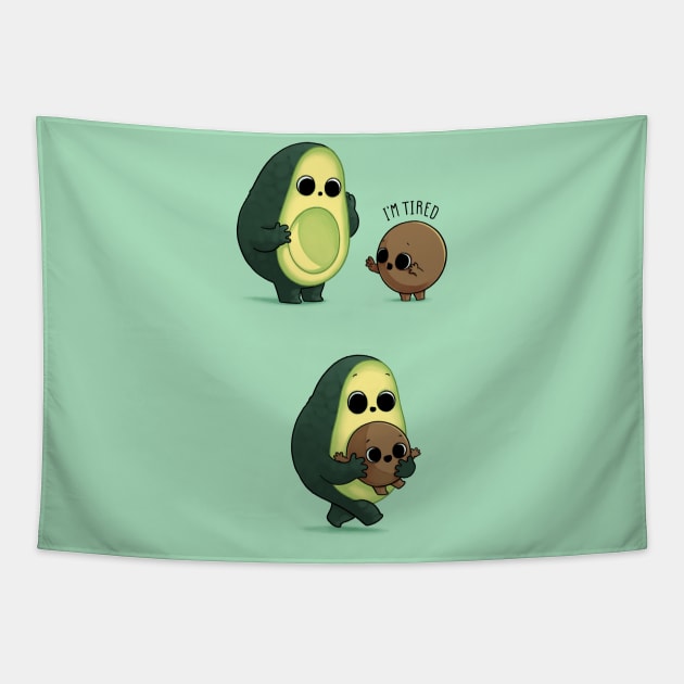 Tired avocado Tapestry by Naolito