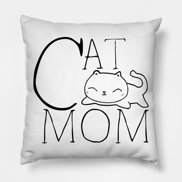 Cat Mom Pillow by Catchy Phase