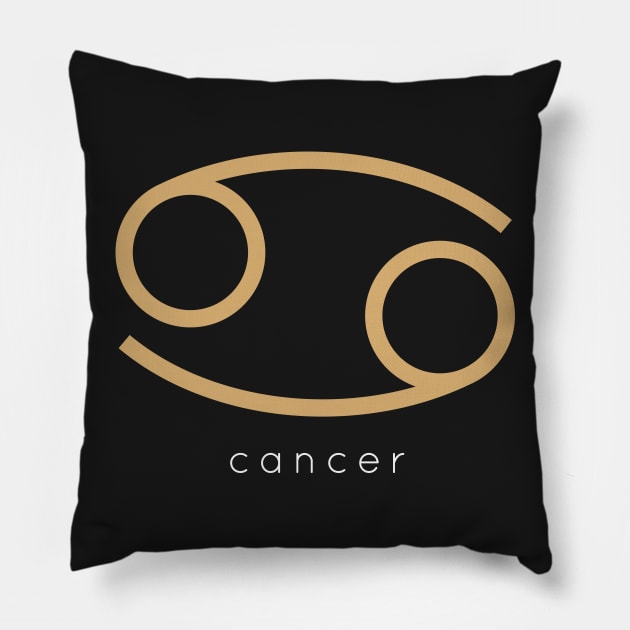 Zodiac Sign Cancer Pillow by teeleoshirts