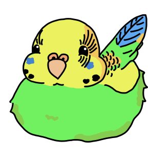 Fat budgie - green Magnet