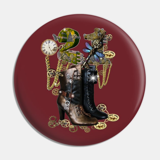 21st Steampunk Birthday girl Pin by Nadine8May