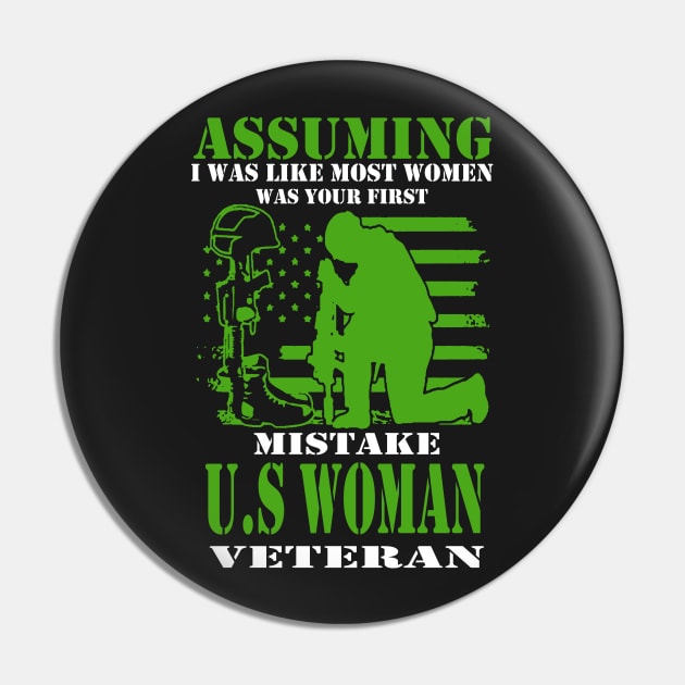 VETERAN: Woman Veteran Pin by woormle