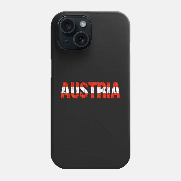 Austria Osterreich Flag Distressed Phone Case by Nirvanibex