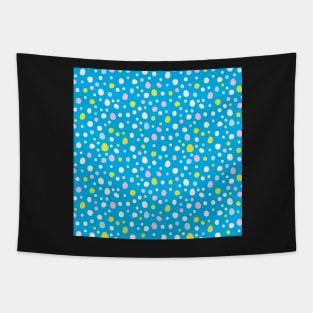 Bright Blue Polka Dots Tapestry