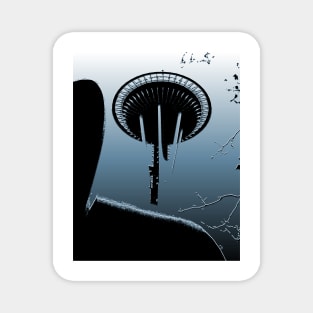 Space Needle In Abstract Magnet