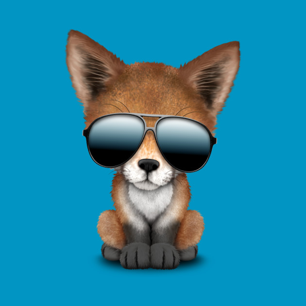 Cute Baby Red Fox Wearing Sunglasses Fox T Shirt Teepublic