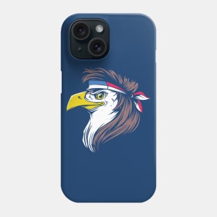 Bald Eagle with Mullet // Funny America Freedom 4th of July Phone Case