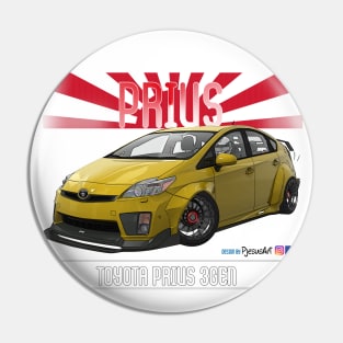 Toyota Prius 2JZ Yellow Pin