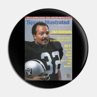 Jim Brown Raiders Return SI Cover Pin