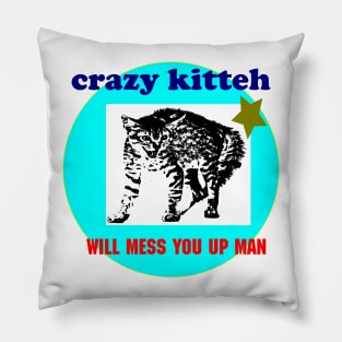 crazy kitteh Pillow