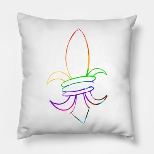 Rainbow Fleur de Lis Pillow