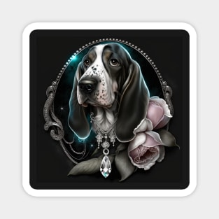 Basset Hound Diva Magnet