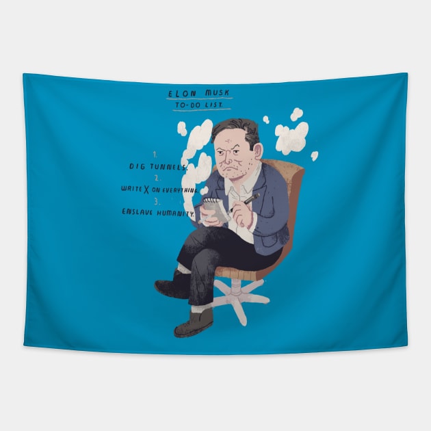 musk to-do list Tapestry by Louisros