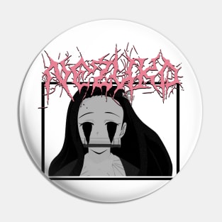 Nezuko - Death Metal Pin