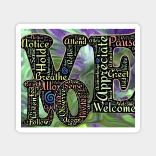 Abstract digital print with “love” graphic Magnet