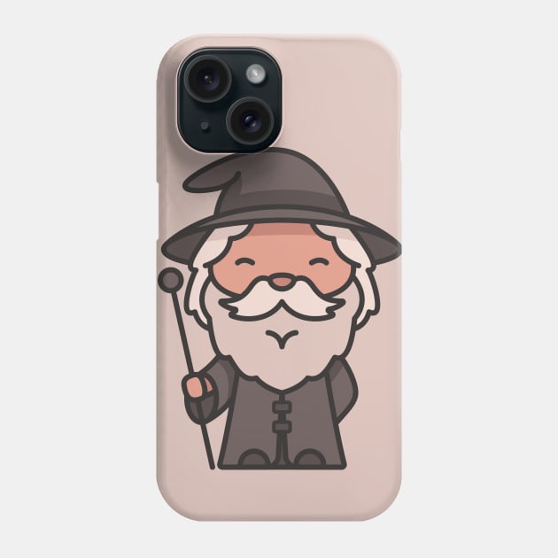 Cute Bearded Wizard Cartoon Phone Case by SLAG_Creative