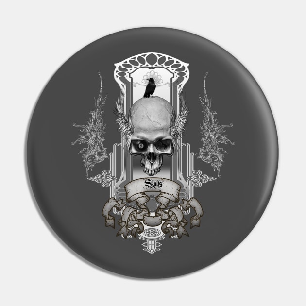 Awesome skull Pin by Nicky2342