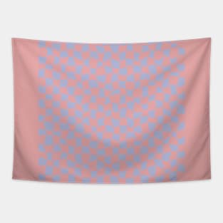 Warped Checkerboard, Pink and Lavender Tapestry