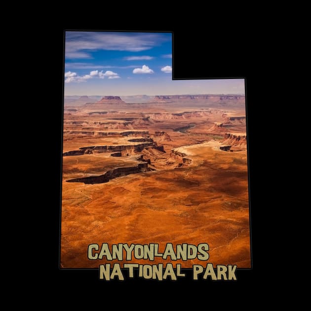 Utah State Outline - Canyonlands National Park by gorff