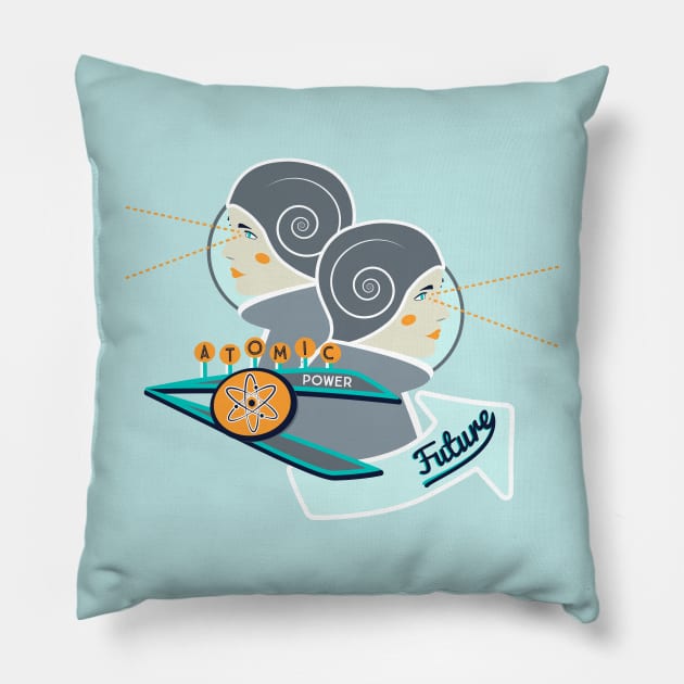 Laser Eyes atomic powered Future Pillow by so_celia