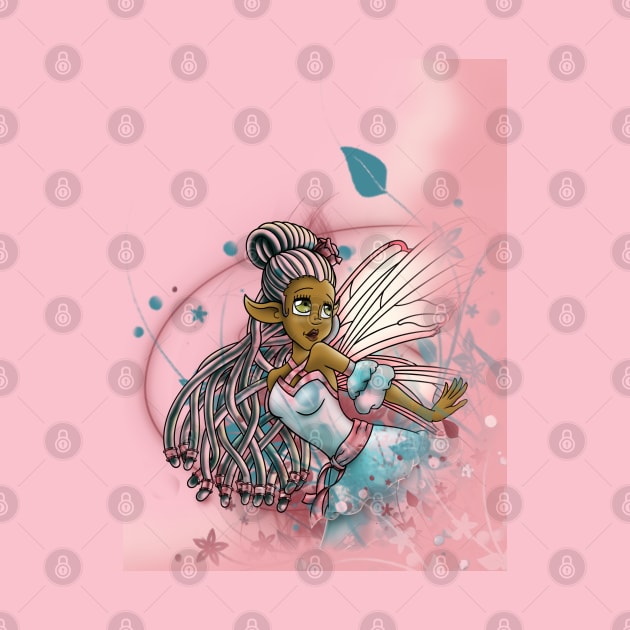 African American Fairy and Flowers by treasured-gift