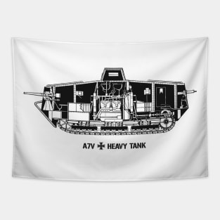 A7V Heavy Tank - WW1 Tapestry