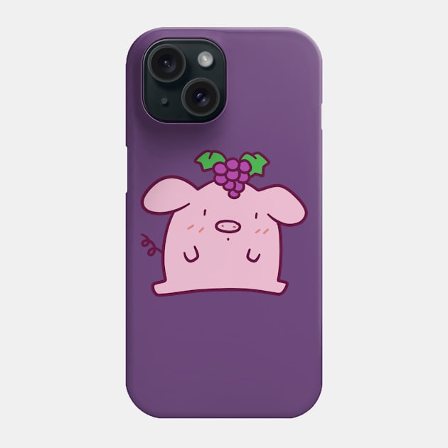 Grapes Pig Phone Case by saradaboru