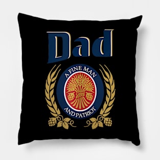 Miller Dad A Fine Man And Patriot Fathers Day Pillow