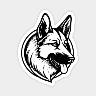 German Shepard Dog Logo Magnet