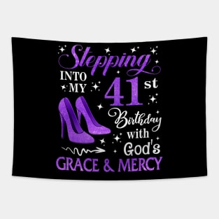 Stepping Into My 41st Birthday With God's Grace & Mercy Bday Tapestry