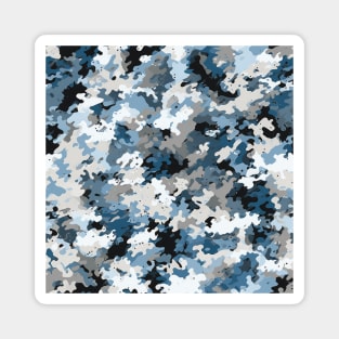 Blue Winter Digital Camo Pattern Magnet