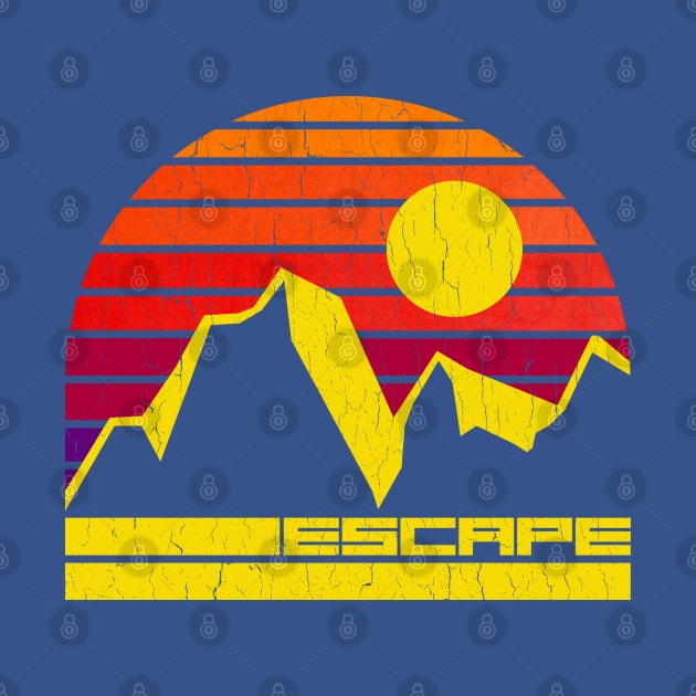 80s Vintage Mountain Escape (distressed look) by robotface