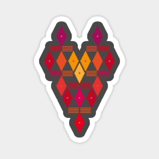 Geometric Ethno Heart Magnet