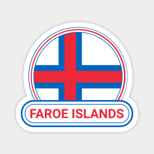 Faroe Islands Country Badge - Faroe Islands Flag Magnet