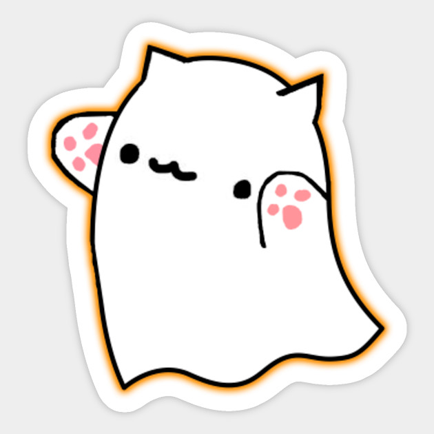Bongo Cat Ghost Bongo Cat Sticker Teepublic