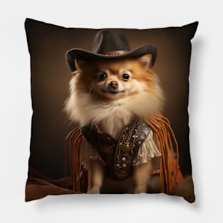 Cowboy Dog - Pomeranian Pillow