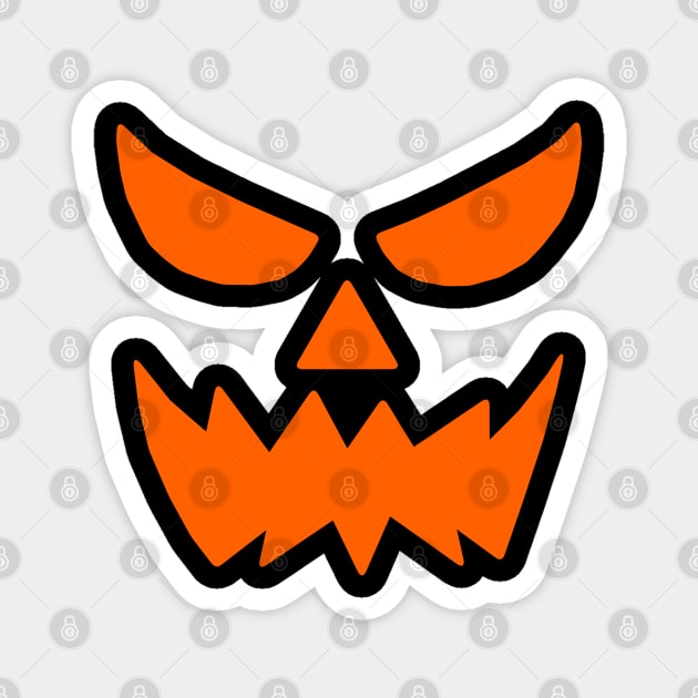 Halloween Jack O Lantern Pumpkin Face Magnet by koolteas