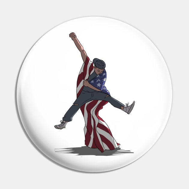 Happy american man Pin by AleksanderMoskalev