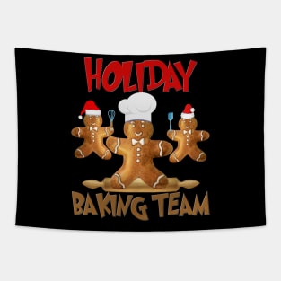 Holiday Baking Team, Gingerbread Man, Holiday Gift Ideas, Stocking Stuffer, Christmas Present, Rolling Pin, Holiday Gift Idea, Gingerbread Man Tapestry