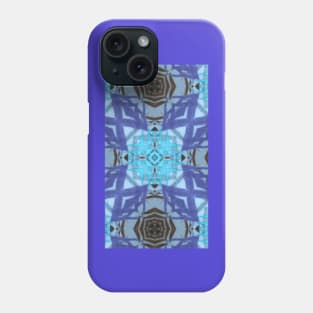 Blue and brown abstract print Phone Case