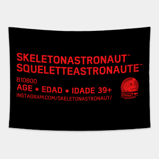 SkeletonAstronaut Text Tapestry