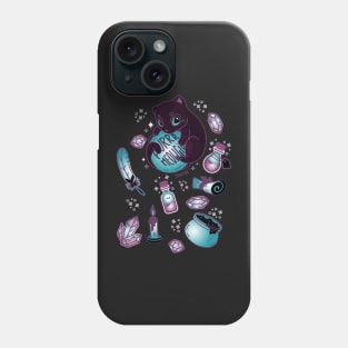 Purr meowgic black magic cat Phone Case