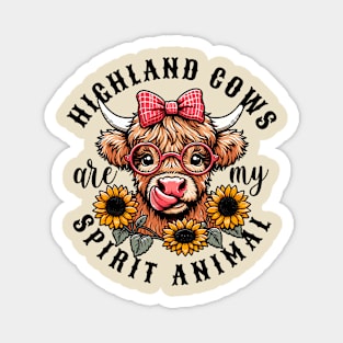 Cute Baby Highland Cow Magnet