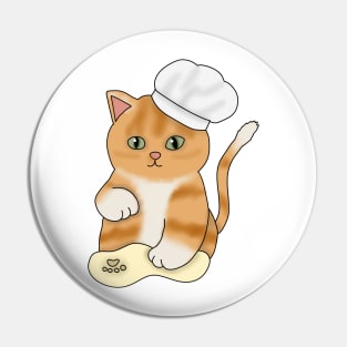 Cat making biscuits (fluffy orange cat) Pin