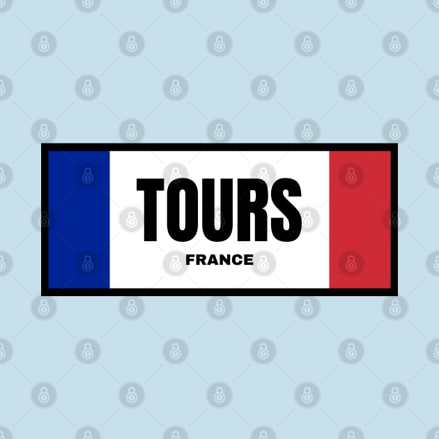 Tours City in French Flag Colors by aybe7elf