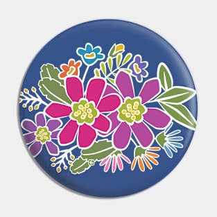 Summer Flower Bouquet Pin